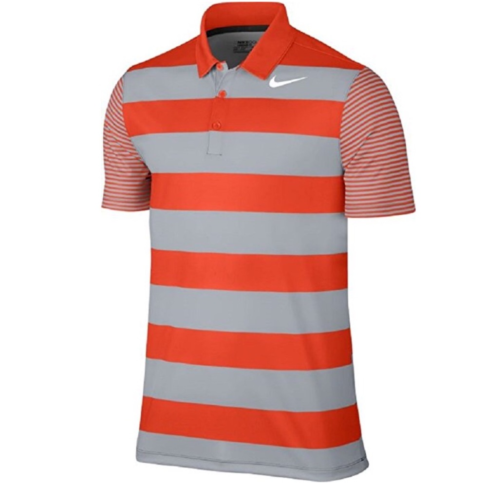 Men’s NiKE Striped Golf Polo Shirt Top - Picture 1 of 7